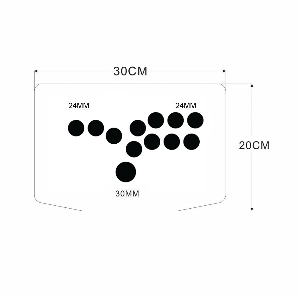 DIY Hitbox Joystick All Button Fighting Game Controllers Acrylic Panel and Case