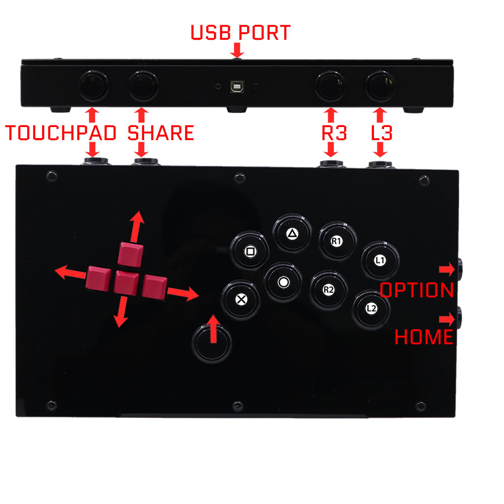 RAC-J802K Keyboard Buttons Arcade Joystick Fight Stick For PS4/PS3/PC RetroArcadeCrafts