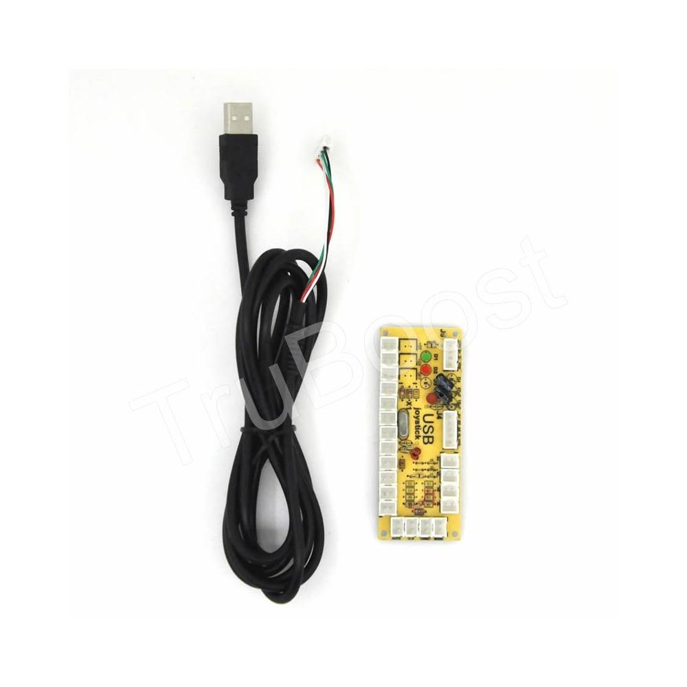2pin Zero Delay Arcade USB Encoder PC to Joystick Button For MAME Fight Stick