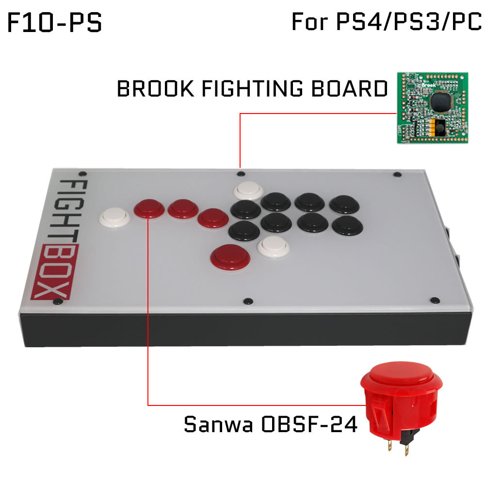 FightBox F10 All Button Leverless Arcade Game Controller for PC/PS/XBOX/SWITCH