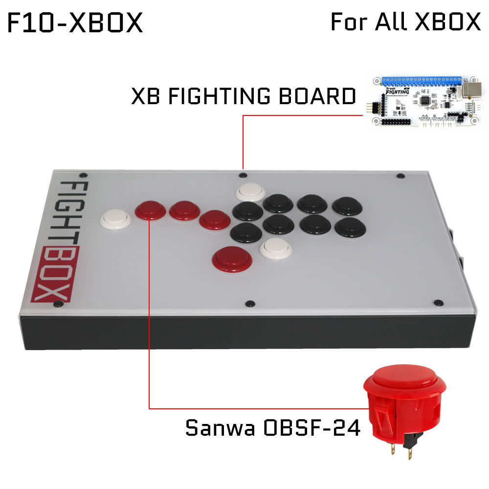 FightBox F10 All Button Leverless Arcade Game Controller for PC/PS/XBOX/SWITCH