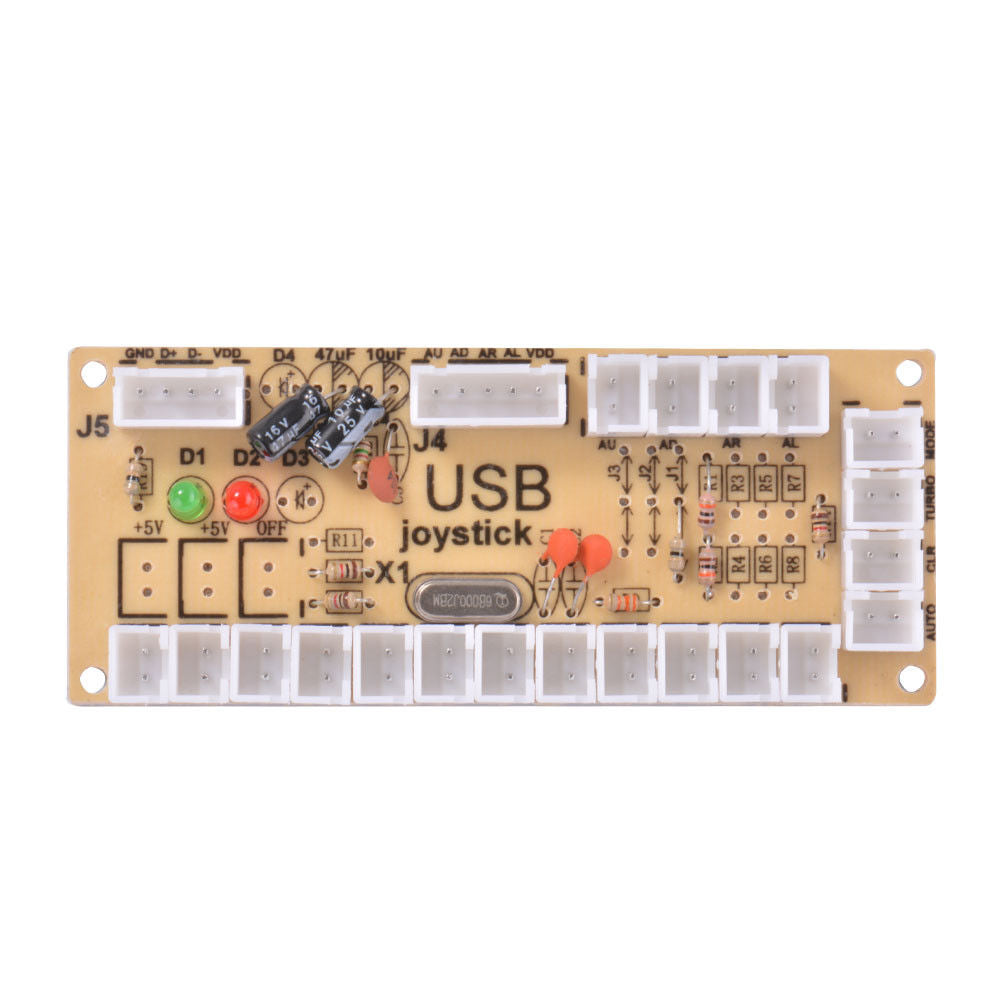 Arcade Joystick DIY Kits 4/8 Way 5Pin Cable Joystick Fighting Buttons USB Board