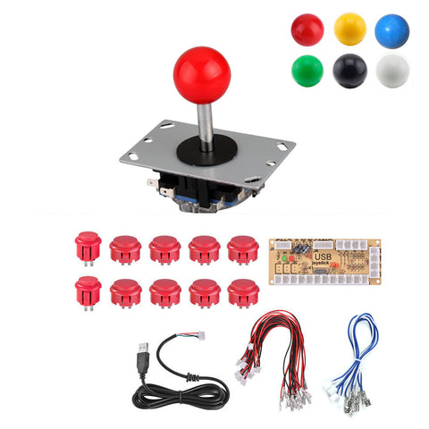 DIY Arcade Kits 2Pin Cable Buttons USB Encoder Board PC Joystick Fighting