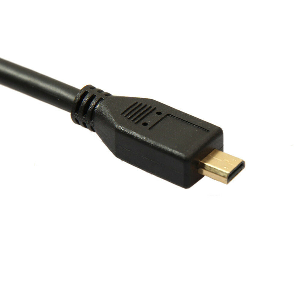 Black Micro HDMI To HDMI Cable 6FT 1.8M 4K for Raspberry Pi 4 Model B US RetroArcadeCrafts