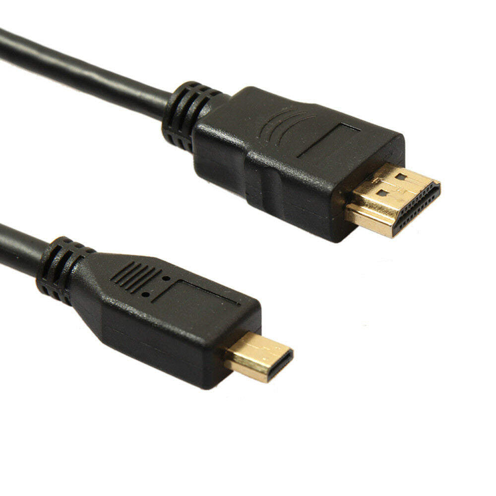 Black Micro HDMI To HDMI Cable 6FT 1.8M 4K for Raspberry Pi 4 Model B US RetroArcadeCrafts