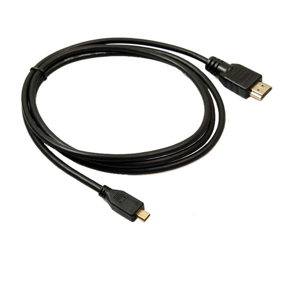 Black Micro HDMI To HDMI Cable 6FT 1.8M 4K for Raspberry Pi 4 Model B US RetroArcadeCrafts