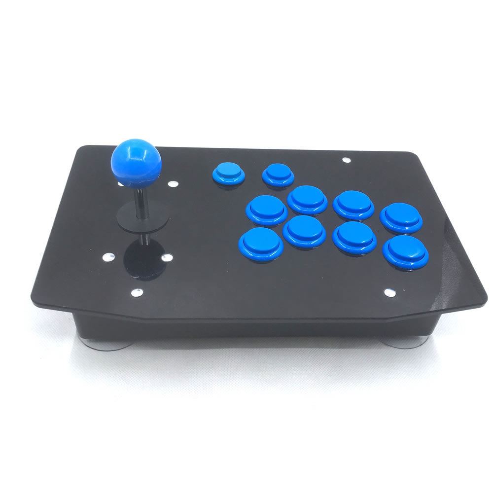 RAC-J500S-10 10 Buttons Arcade Joystick USB Wired Black Acrylic Panel For PC RetroArcadeCrafts