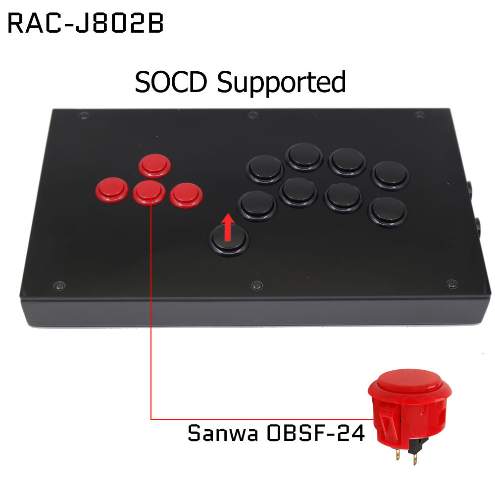 RAC-J802B All Buttons Arcade Joystick Fight Stick For PS4/PS3/PC RetroArcadeCrafts