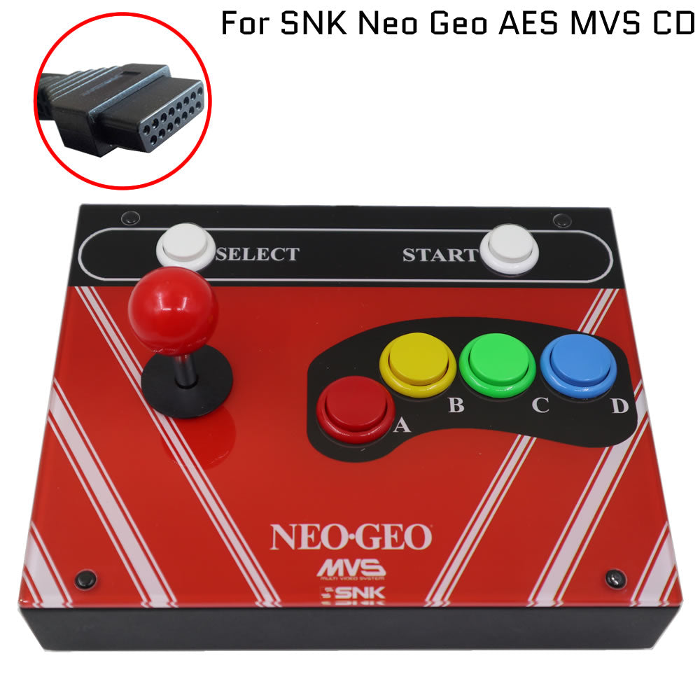 RAC-J600S-NEO 6 Buttons 15Pin Arcade Joystick Controller Artwork Panel For  SNK Neo Geo AES MVS CD