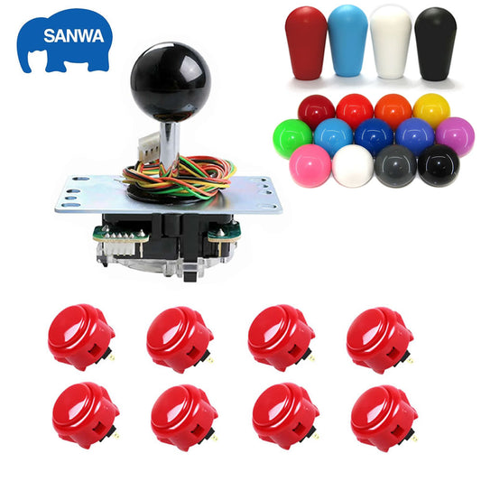 Sanwa DIY Arcade Kit JLF-TP-8YT Joystick OBSF-30 Push Buttons