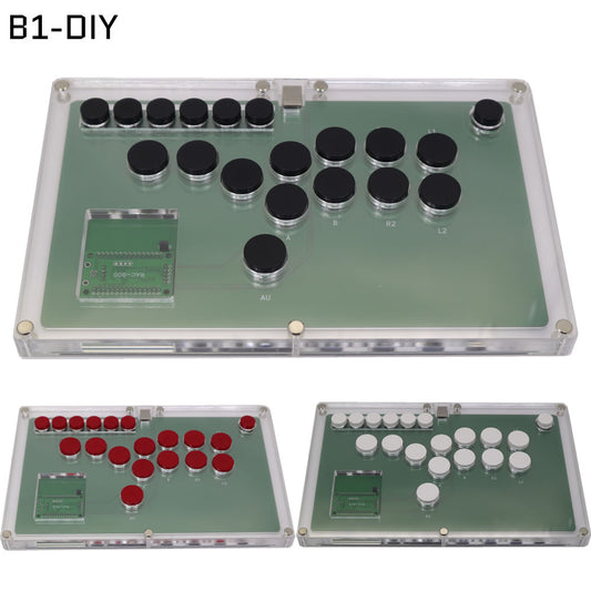 FightBox B1-DIY All Button Leverless Arcade Game Controller for PC/PS/XBOX/SWITCH DIY Version