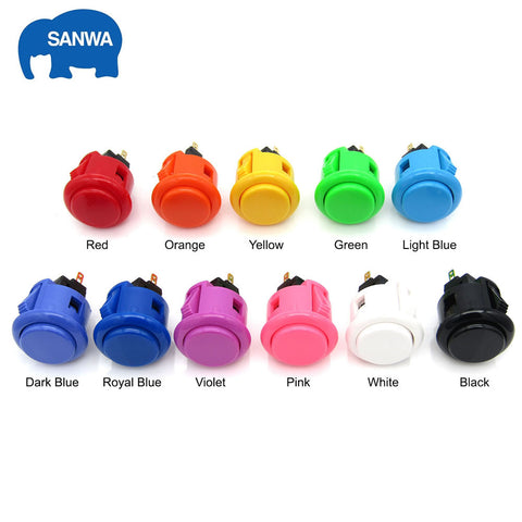 Sanwa OBSF-24 Original Japanese Arcade Buttons Game Push Button For Arcade Game Cabinet Machine