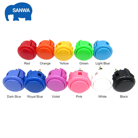 Sanwa OBSF-30 Original Japanese Arcade Buttons Game Push Button For Arcade Game Cabinet Machine