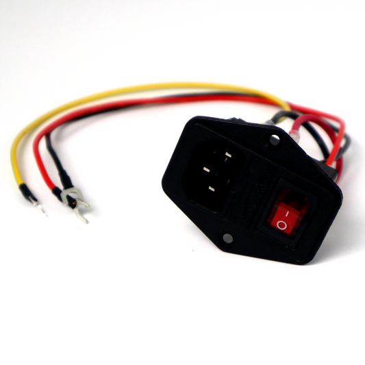 15A 250V Rocker Switch Power Socket Kit w/ Fuse &amp; Illuminated IEC320 C14 Inlet