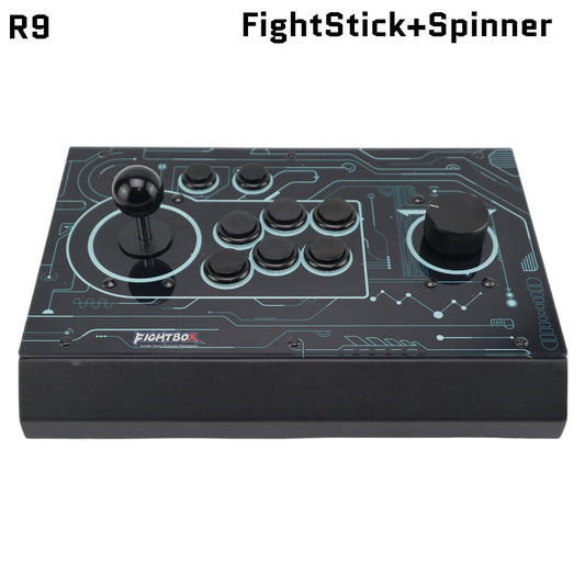 FightBox R9 Arcade Fight Stick With Spinner Retro Game Controller For PC/PS3/SWITCH