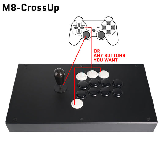 FightBox M8-CrossUP Arcade Joystick Game Controller for PC/PS/SWITCH