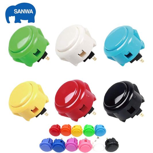 Sanwa Buttons Kit 6 PCS OBSF-30 Original Japanese Arcade Buttons Game Push Button For Arcade Game Cabinet Machine