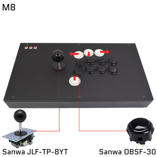 FightBox M8 Arcade Joystick Game Controller for PC/PS/XBOX/SWITCH