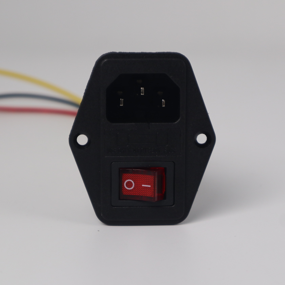 15A 250V Rocker Switch Power Socket Kit w/ Fuse &amp; Illuminated IEC320 C14 Inlet