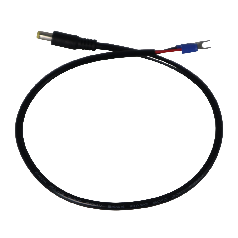 50cm DC Power Cable 5.5x2.5mm w/ U-Shaped Tab for Arcade Power Box Interface