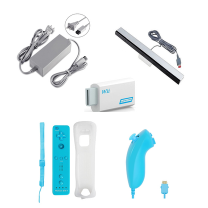 Wii HDMI Complete Accessory Bundle – Motion Plus Remote, Nunchuk, Sensor Bar & Power