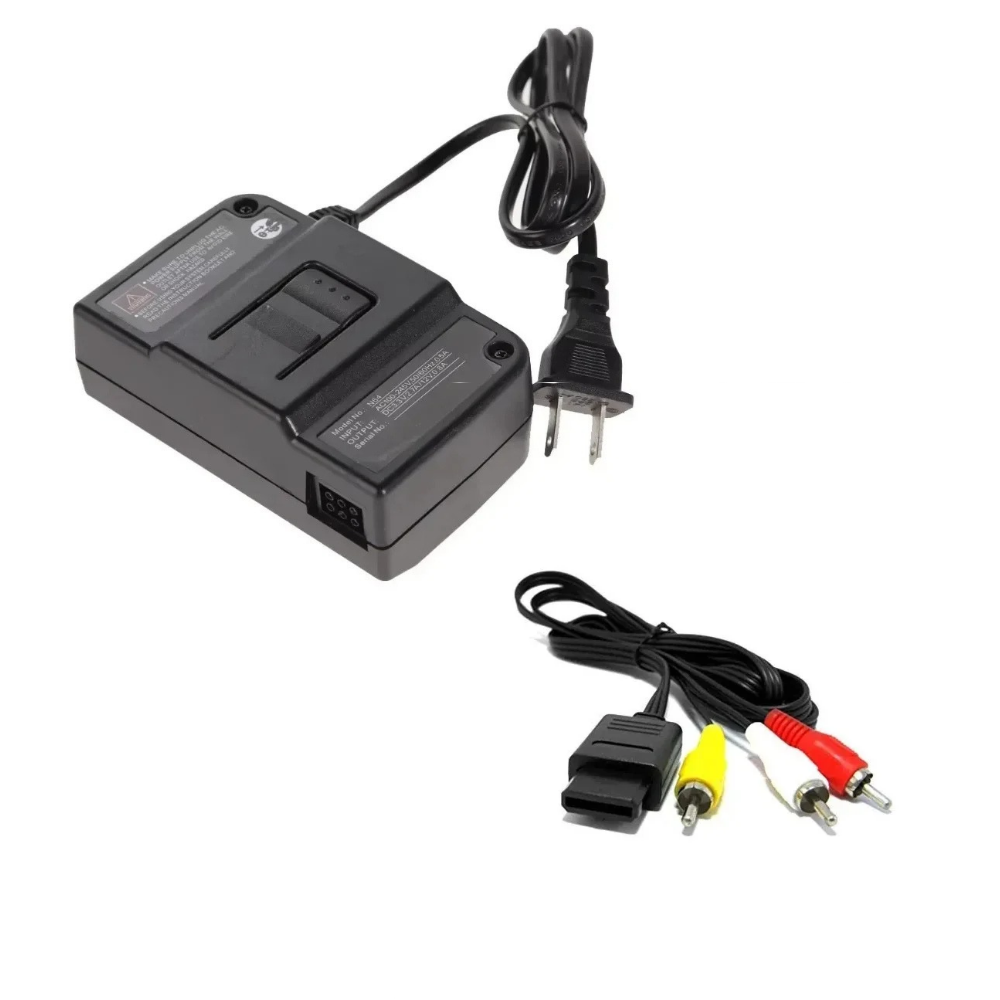 N64 Power Supply & AV Cable Bundle – Nintendo 64 Replacement Kit