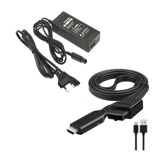 GameCube HDMI Adapter & Power Supply Bundle – Nintendo GC Kit