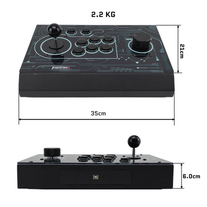 FightBox R9 Arcade Fight Stick With Spinner Retro Game Controller For PC/PS3/SWITCH