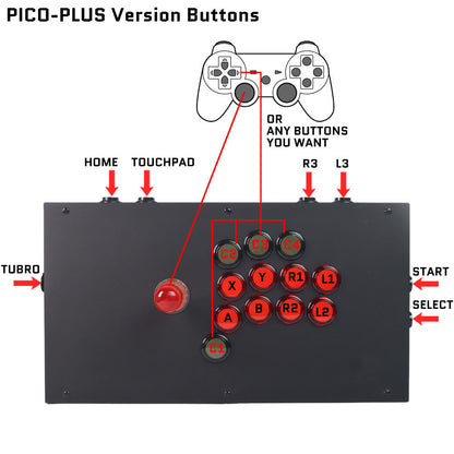 FightBox M8-CrossUP-NEO-Edition Korean Knee Lever Arcade Joystick Game Controller  for PC/PS/XBOX/SWITCH