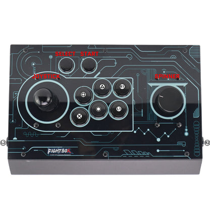 FightBox R9 Arcade Fight Stick With Spinner Retro Game Controller For PC/PS3/SWITCH