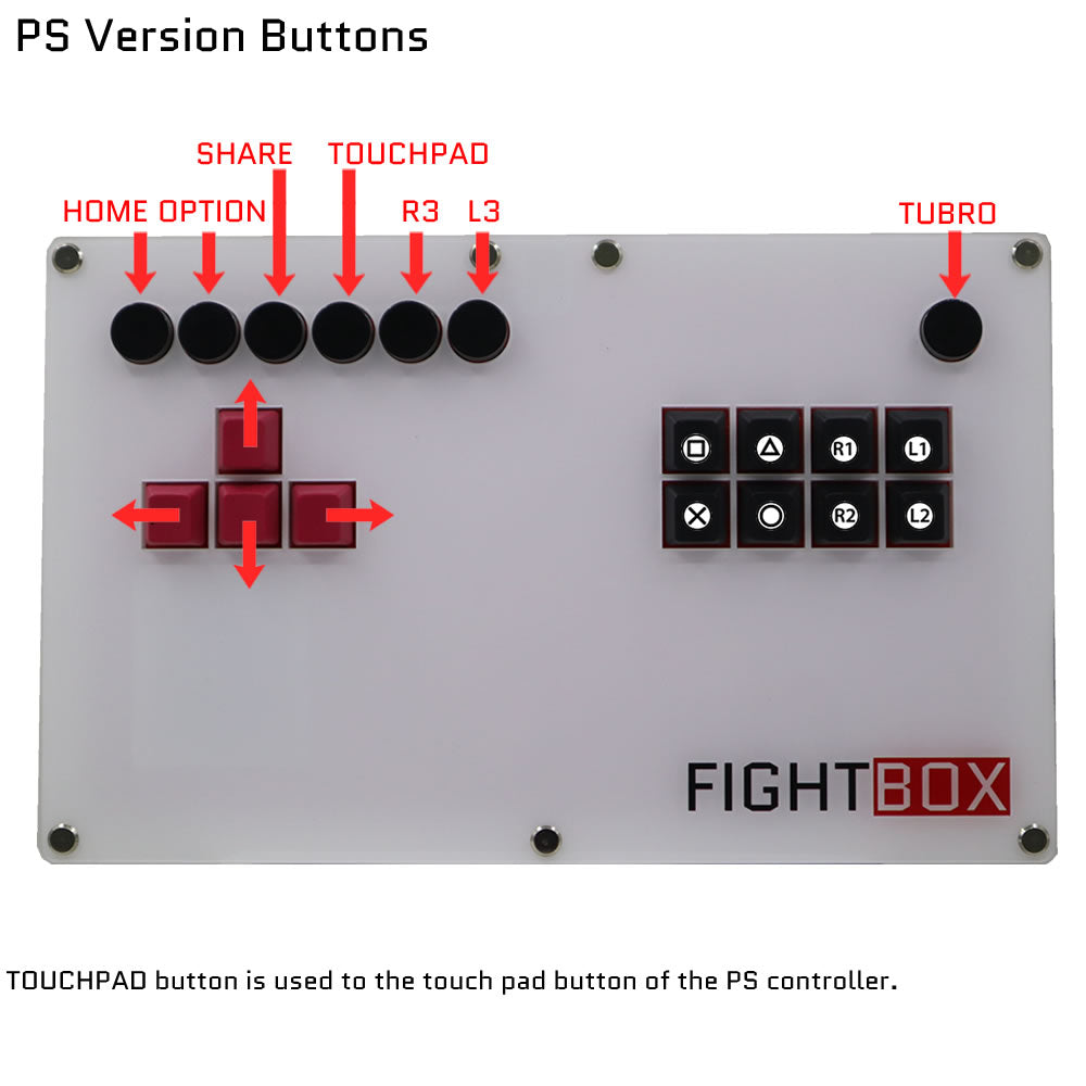 Fight Controller Buttons FightBox B5 All Button Leverless Game Controller For PC/SWITCH/PS3/PS4 ...