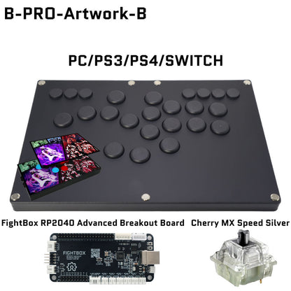 FightBox B-PRO All Button Leverless Arcade Game Controller for for PC/PS/XBOX/SWITCH