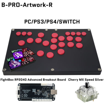 FightBox B-PRO All Button Leverless Arcade Game Controller for for PC/PS/XBOX/SWITCH