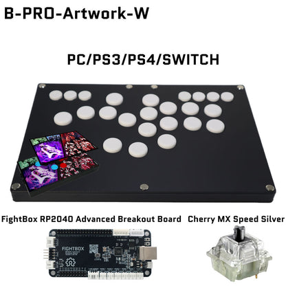 FightBox B-PRO All Button Leverless Arcade Game Controller for for PC/PS/XBOX/SWITCH