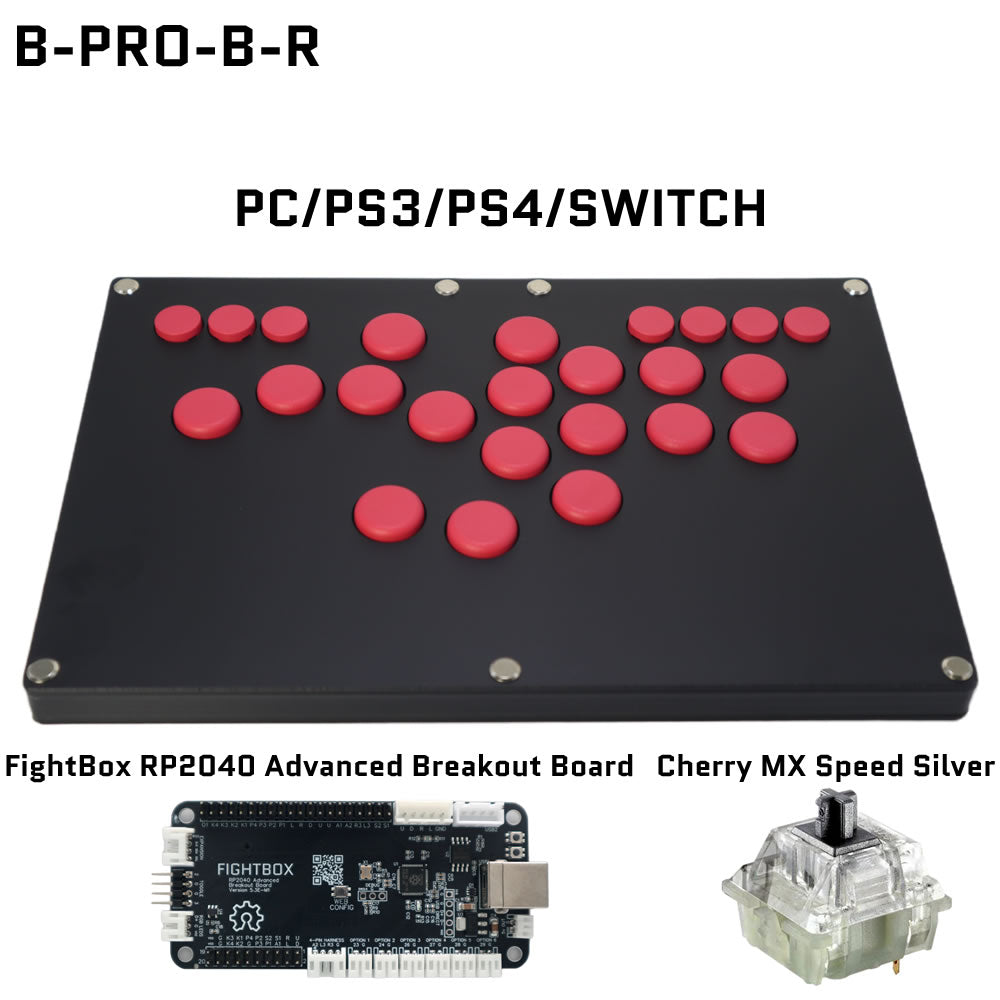 FightBox B-PRO All Button Leverless Arcade Game Controller for for PC/PS/XBOX/SWITCH