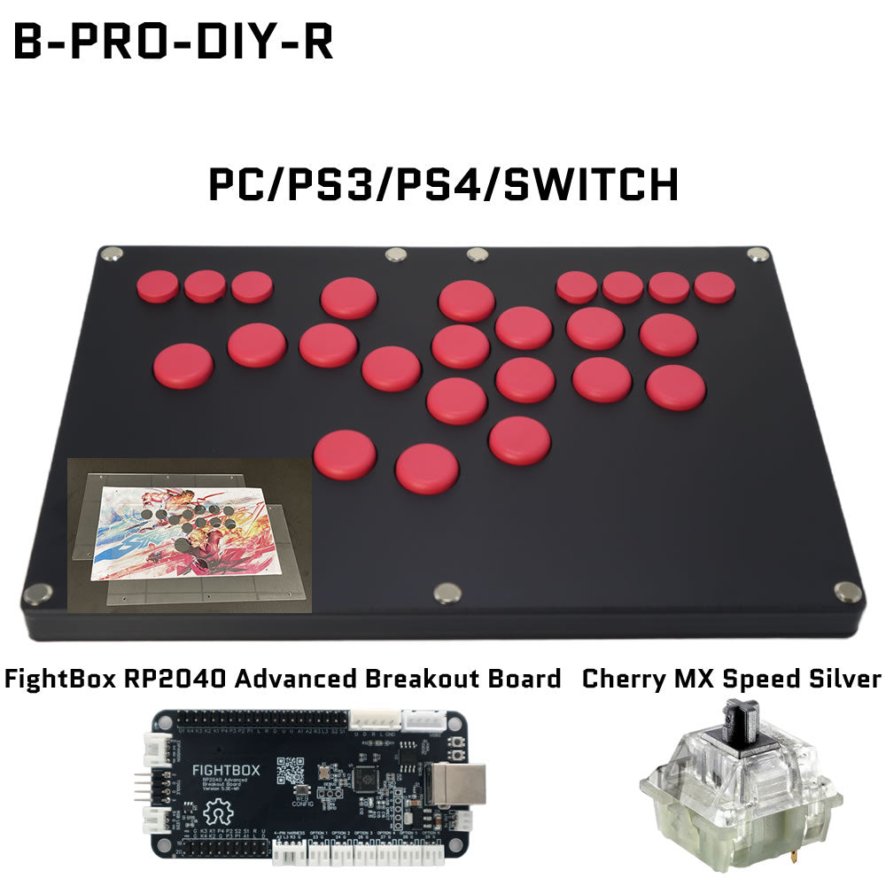FightBox B-PRO All Button Leverless Arcade Game Controller for for PC/PS/XBOX/SWITCH