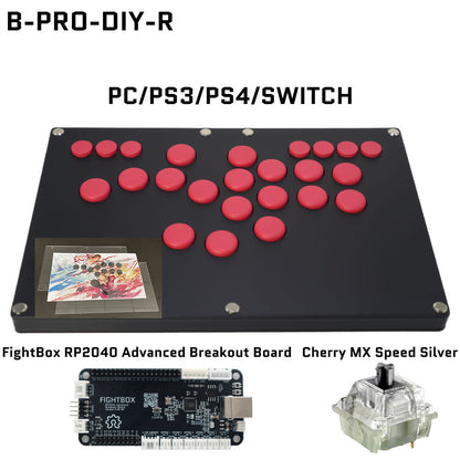 FightBox B-PRO All Button Leverless Arcade Game Controller for for PC/PS/XBOX/SWITCH