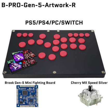 FightBox B-PRO All Button Leverless Arcade Game Controller for for PC/PS/XBOX/SWITCH