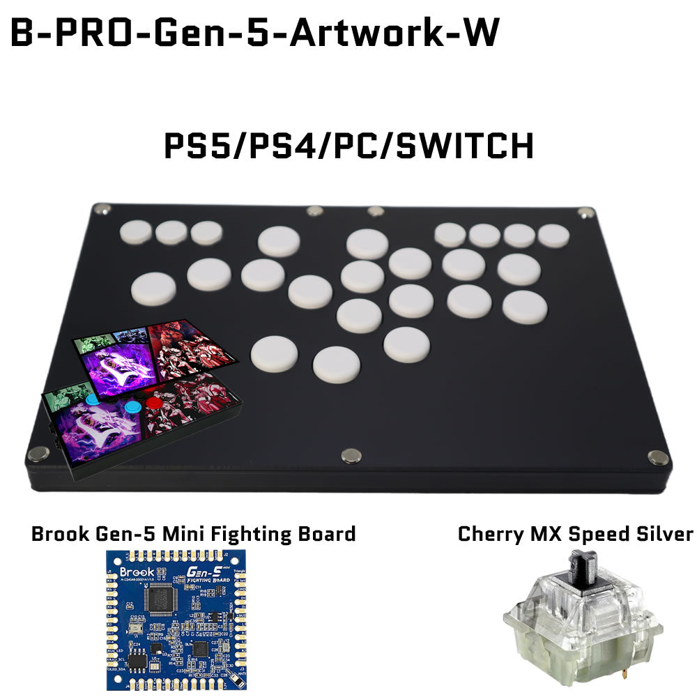 FightBox B-PRO All Button Leverless Arcade Game Controller for for PC/PS/XBOX/SWITCH