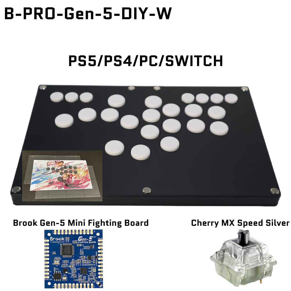 FightBox B-PRO All Button Leverless Arcade Game Controller for for PC/PS/XBOX/SWITCH