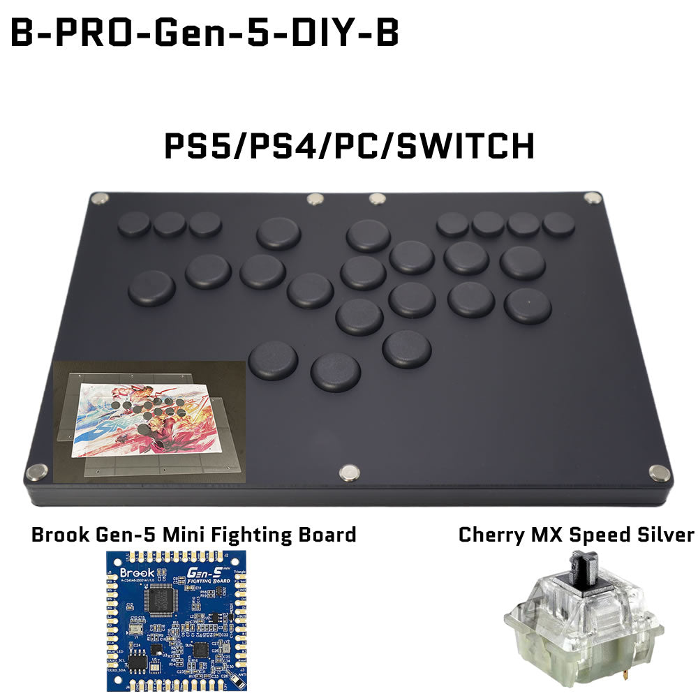 FightBox B-PRO All Button Leverless Arcade Game Controller for for PC/PS/XBOX/SWITCH