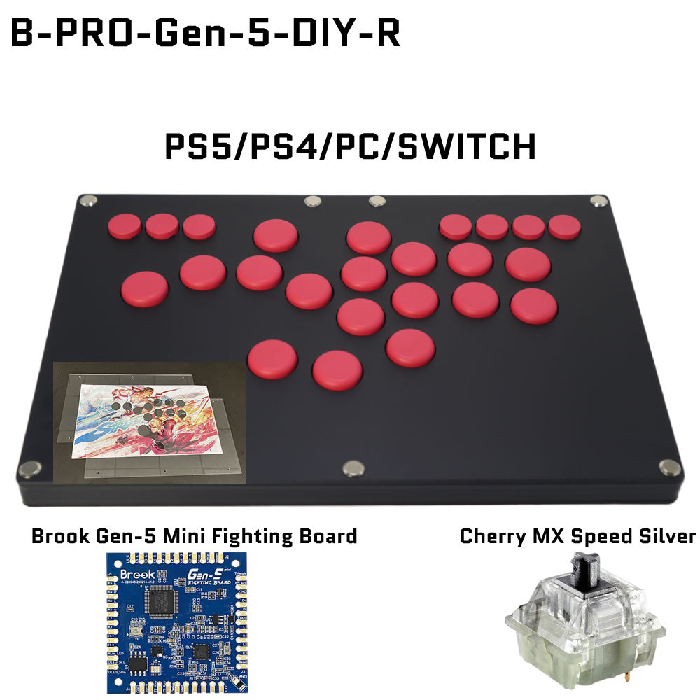 FightBox B-PRO All Button Leverless Arcade Game Controller for for PC/PS/XBOX/SWITCH