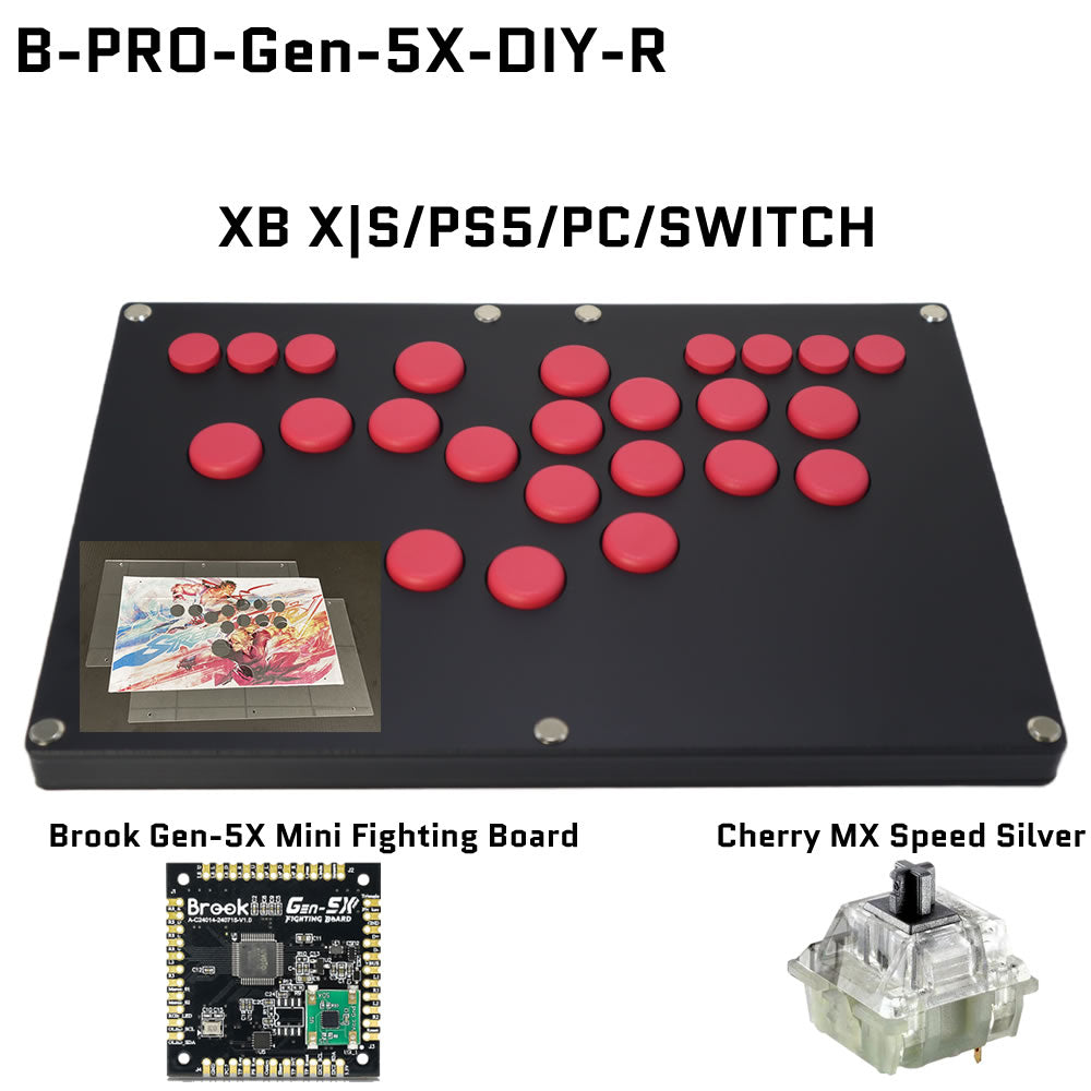 FightBox B-PRO All Button Leverless Arcade Game Controller for for PC/PS/XBOX/SWITCH