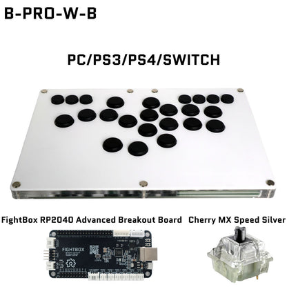 FightBox B-PRO All Button Leverless Arcade Game Controller for for PC/PS/XBOX/SWITCH