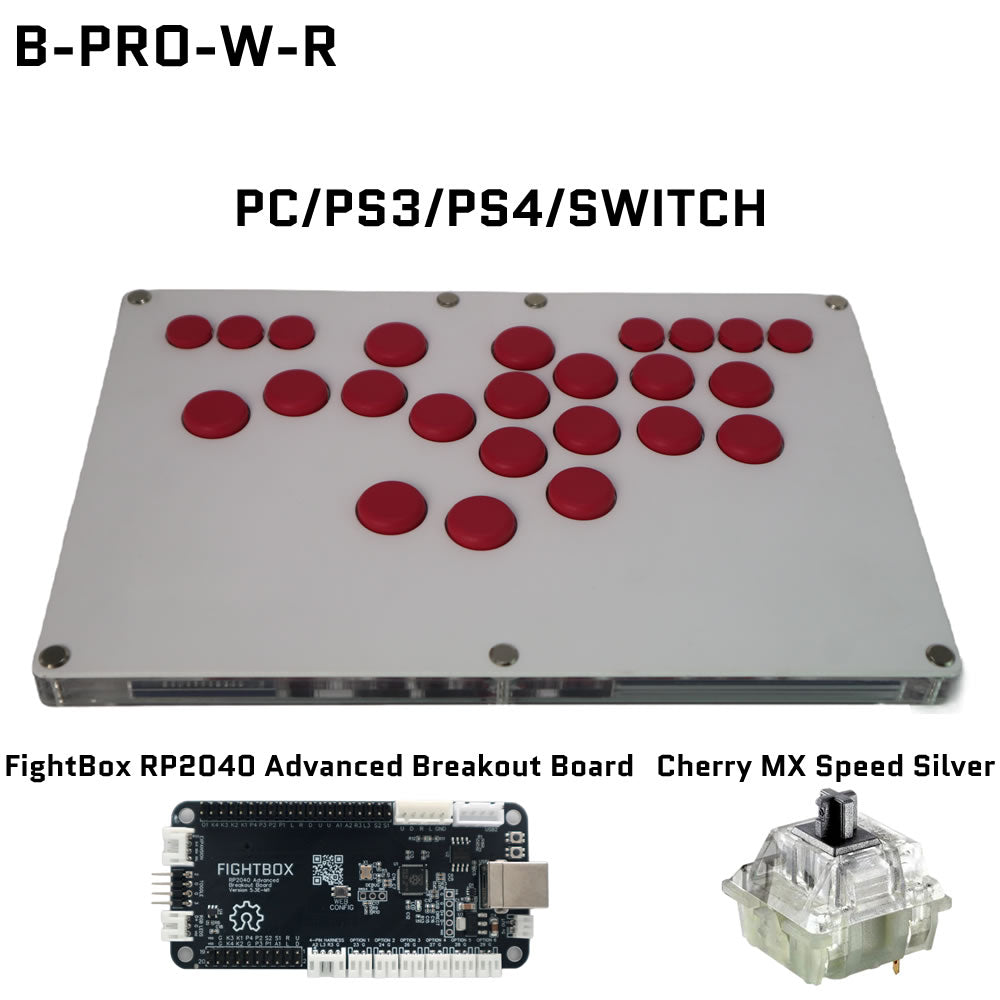 FightBox B-PRO All Button Leverless Arcade Game Controller for for PC/PS/XBOX/SWITCH