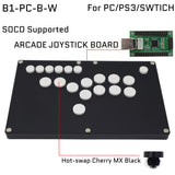 FightBox B1-B All Button Leverless Arcade Game Controller for PC/PS/XBOX/SWITCH Black Matte Acrylic Panel