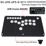 FightBox B1-B All Button Leverless Arcade Game Controller for PC/PS/XBOX/SWITCH Black Matte Acrylic Panel