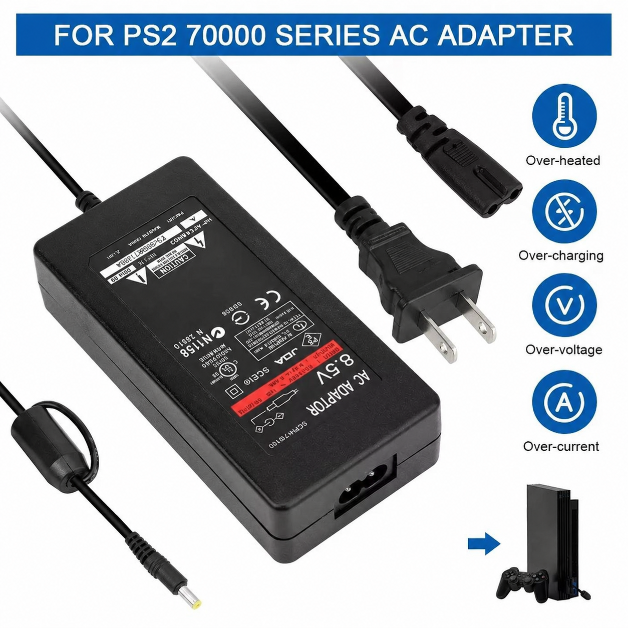 Complete PS2 Starter Kit – Wired Controller, AV Cable, Power Adapter & Memory Card