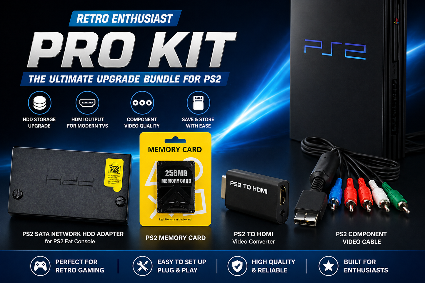 PS2 Retro Enthusiast Pro Kit