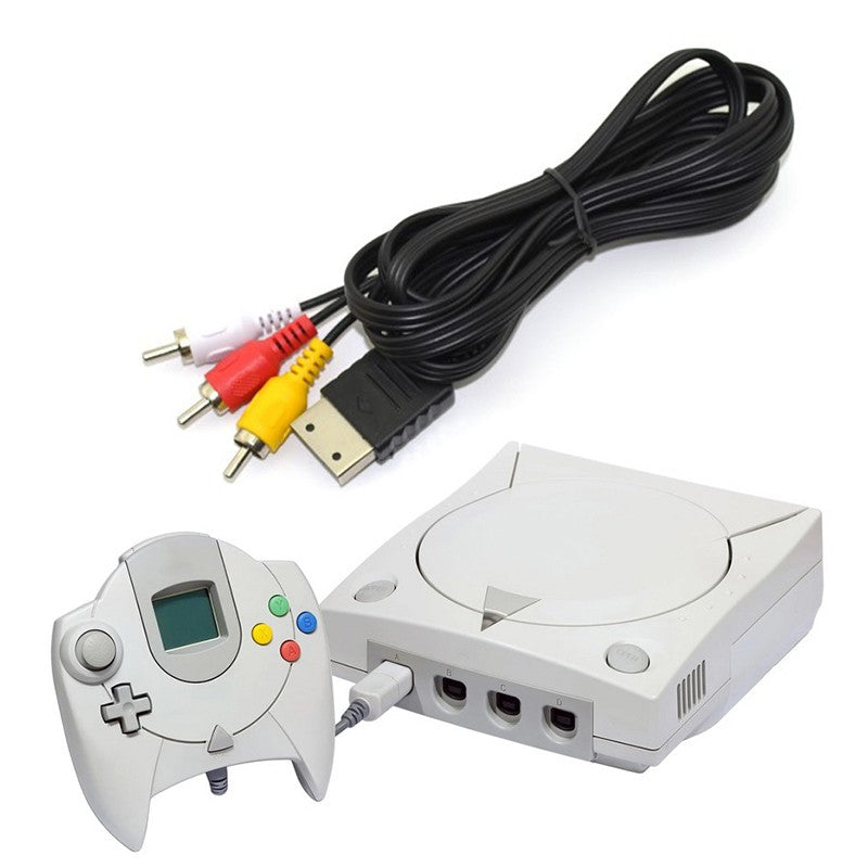 Sega Dreamcast AV Cable 1.8M Composite RCA Audio Video Cord